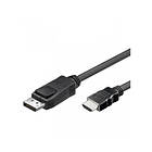 Techly HDMI - DisplayPort (with latches) 1m