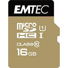 EMTEC Gold+ microSDHC Class 10 UHS-I U1 16Go
