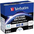 Verbatim M-Disc BD-R 25GB 4x 5-pack Jewelcase Inkjet