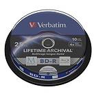 Verbatim M-Disc BD-R 25GB 4x 10-pakning Spindel Inkjet
