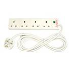 Cables Direct Surge Protector Extension 4-Way 2m