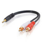 C2G Value 3.5mm - 2RCA 0,15m