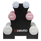 Viavito 12kg Dumbbell Weights Set with Stand