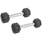 Confidence Fitness Rubber Hex Dumbbells 2x2kg