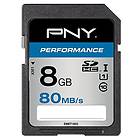 PNY Performance SDHC Class 10 UHS-I U1 80MB/s 8GB