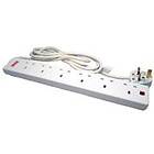 Cables Direct Surge Protector Extension 6-Way 2m