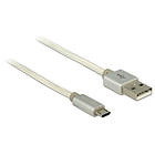 DeLock Textile USB A - USB Micro-B 2.0 1m