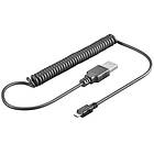 Goobay USB A - USB Micro-B 2.0 (spiral) 1m