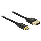 DeLock Slim Premium 18Gbps HDMI - HDMI Micro Haute vitesse avec Ethernet 1,5m