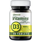 Lifeplan Vitamin D3 4000IU 90 Tabletter