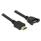 DeLock HDMI - HDMI High Speed with Ethernet M-F (lock) 1m