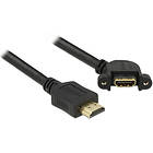 DeLock HDMI - HDMI High Speed with Ethernet M-F (angled) (lock) 1m