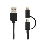 Deltaco USB A - USB Micro-B 2.0 (with Lightning) 1m