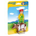 Playmobil 1.2.3 6972 Farmer with Cow