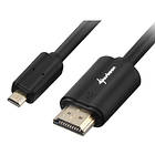 Sharkoon HDMI - HDMI Micro High Speed with Ethernet 1m