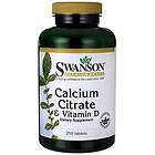 Swanson Calcium Citrate With Vitamin D 250 Tabletter