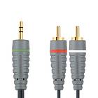 Bandridge Blue 3.5mm - 2RCA 1m