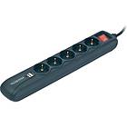 Gembird 5-Way 2xUSB Switch 1,5m