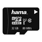 Hama microSDHC Class 10 UHS-I U1 80MB/s 32GB