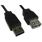 Sandberg USB A - USB A M-F 2.0 1,8m