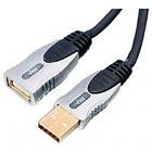 HQ Super Silver USB A - USB A M-F 2.0 1,8m
