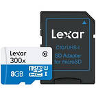 Lexar High Performance microSDHC Class 10 UHS-I U1 300x 8GB
