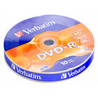 Verbatim DVD-R 4.7GB 16x 10-pack Cakebox Matt Silver