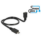 DeLock ShapeCable USB Micro-B - USB Micro-B M-F 2.0 0,5m