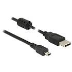 DeLock Ferrit USB A - USB Mini-B 2.0 0,5m