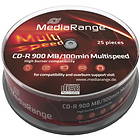 MediaRange CD-R 900MB 25-pack Spindel Inkjet