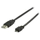 Valueline Flat USB A - USB Micro-B 2.0 1m