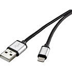Renkforce Braided USB A - Lightning 0.5m
