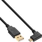 InLine Gold USB A - USB Micro-B (angled) 2.0 1m