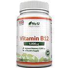 Nu U Nutrition Vitamin B12 1000mcg 180 Tablets