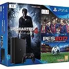 Sony PlayStation 4 (PS4) Slim 1To (+ Uncharted 4 + PES 2017)