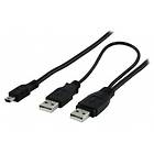 Valueline 2x USB A - USB Mini-B 2.0 2m