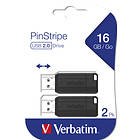 Verbatim USB Store-N-Go PinStripe 2x 16Go
