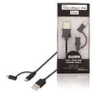 Sweex USB A - USB Micro-B 2.0 (with Lightning) 1m