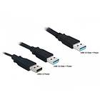 DeLock 2x USB A - USB A 3.0 0.6m