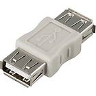 Deltaco USB A - USB A F-F Adapter