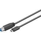 MicroConnect USB B - USB C 3.0 1m