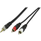 Deltaco Gold AWG28 3.5mm - 2RCA 5m