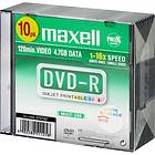 Maxell DVD-R 4.7GB 16x 10-pack Slim Case Inkjet