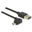 DeLock Easy-USB USB A - USB Micro-B (reversible) (angled) 2.0 0.5m