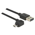 DeLock Easy-USB USB A - USB Micro-B (reversible) (angled) 2.0 2m