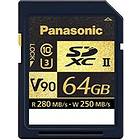 Panasonic SDXC Class 10 UHS-II U3 V90 280/250MB/s 64GB