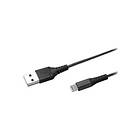 Celly Nylon USB A - Lightning 0,25m