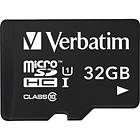 Verbatim microSDHC Class 10 UHS-I U1 45Mo/s 32Go