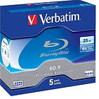 Verbatim BD-R 25Go 6x Pack de 5 Boîtier cristal