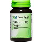Great Earth Vitamin D3 Vegan 60 Kapslar